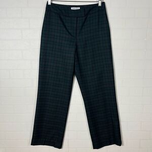 Pendleton Vintage Women’s Navy Green Tartan Plaid Trouser Dress Pants size 4